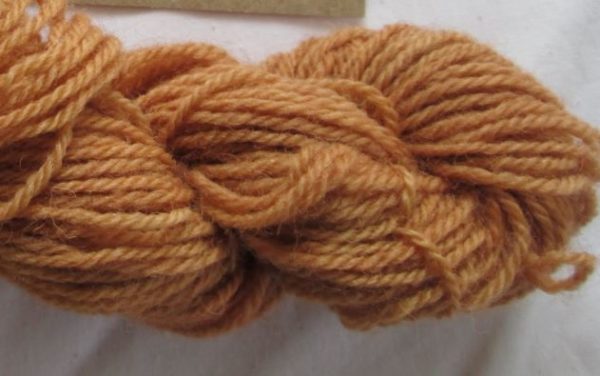 Double knitting British Romney wool yarn madder brown