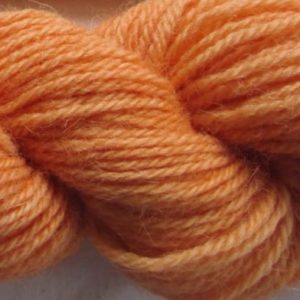 Double knitting British Romney wool yarn madder orange