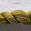 twisted skein of dark olive yarn