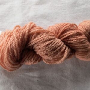 twisted skein of salmon pink yarn